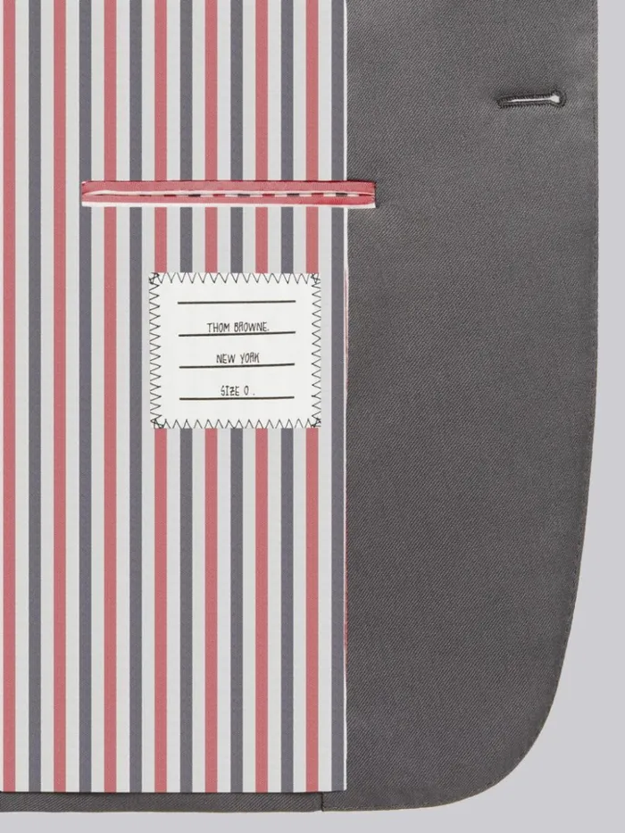 Cotton Suiting Engineered 4bar Classic Jacket Medium Grey Men Thom Browne Jackets and Suiting