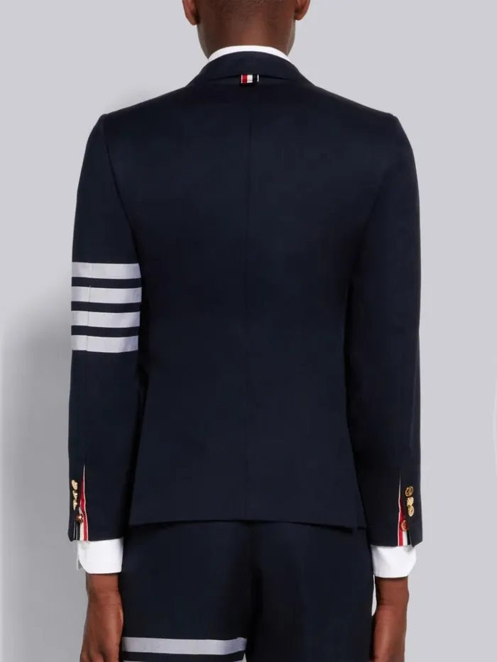 Cotton Suiting Engineered 4bar Classic Jacket Navy Men Thom Browne Jackets and Suiting