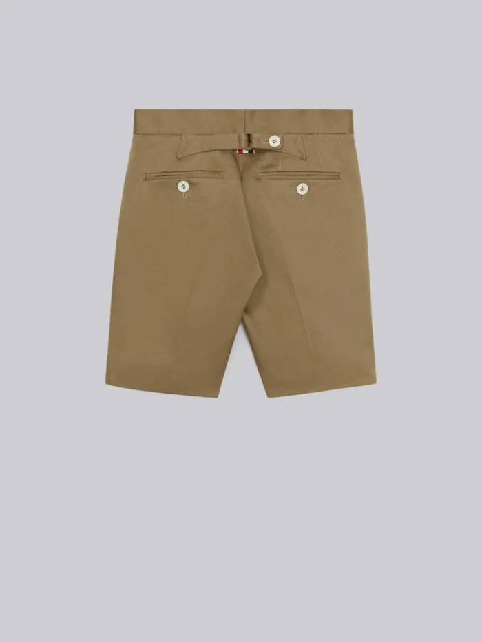Cotton Twill Bermuda Short Camel BoysGirls Thom Browne Trousers And Shorts