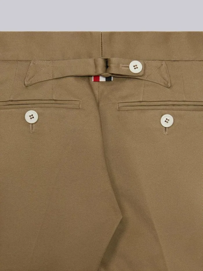 Cotton Twill Bermuda Short Camel BoysGirls Thom Browne Trousers And Shorts