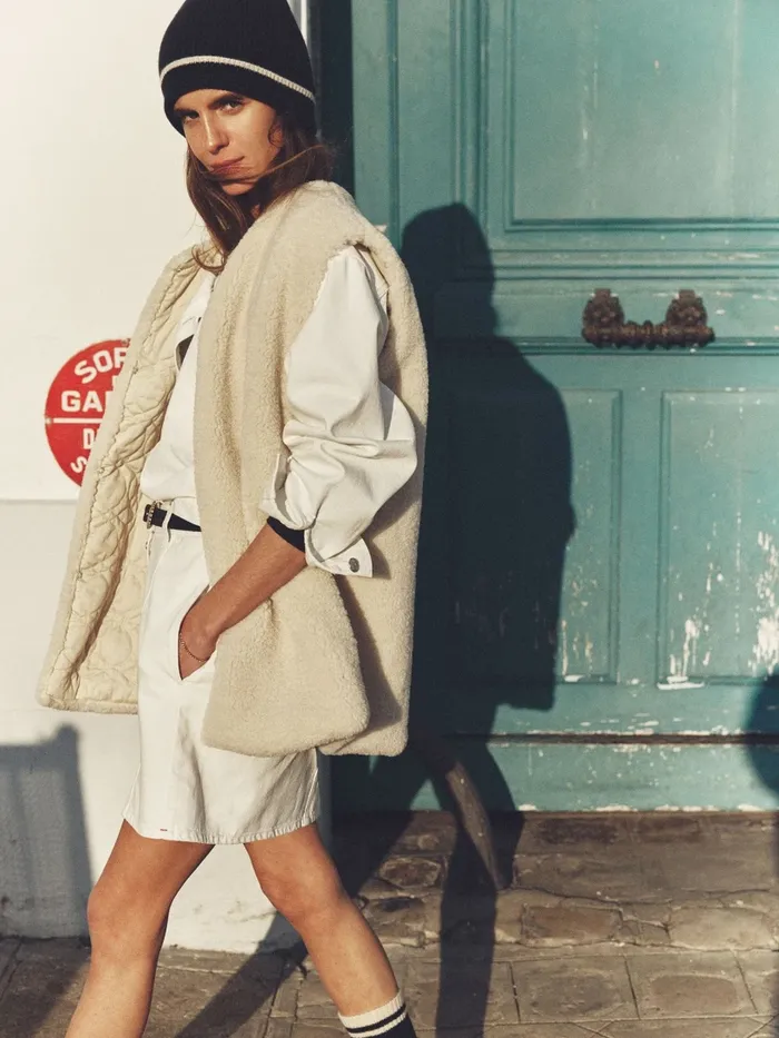 Cream Thea Vest Women Sweaters and Jackets XRENA Cream Thea Vest Women Sweaters and Jackets XRENA