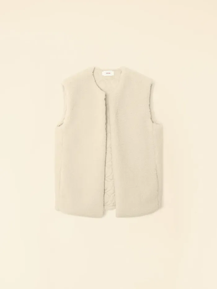 Cream Thea Vest Women Sweaters and Jackets XRENA Cream Thea Vest Women Sweaters and Jackets XRENA