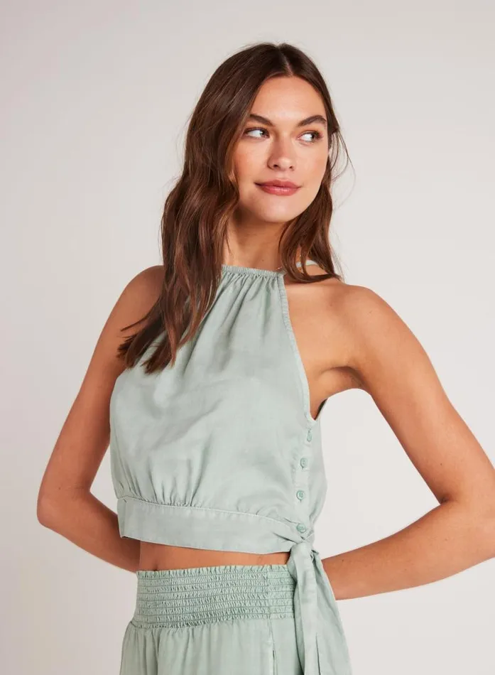 Cropped Side Tie Halter 8211 Oasis Green Women Bella Dahl Sleeveless Cropped Side Tie Halter 8211 Oasis Green Women Bella Dahl Sleeveless