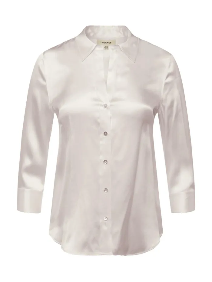 Dani Silk Blouse Champagne Women L039Agence Blouses and Tops Dani Silk Blouse Champagne Women L039Agence Blouses and Tops
