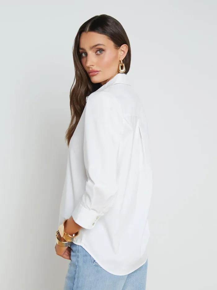 Daniella CottonBlend Blouse White Women L039Agence Blouses and Tops Daniella CottonBlend Blouse White Women L039Agence Blouses and Tops