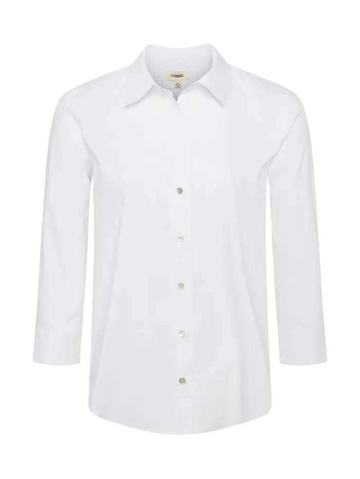 Daniella CottonBlend Blouse White Women L039Agence Blouses and Tops Daniella CottonBlend Blouse White Women L039Agence Blouses and Tops