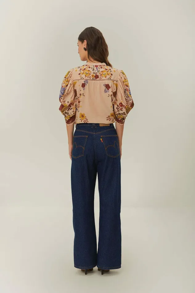 Dark Denim High Waist Snips Pants Women FARM Rio Pants Dark Denim High Waist Snips Pants Women FARM Rio Pants