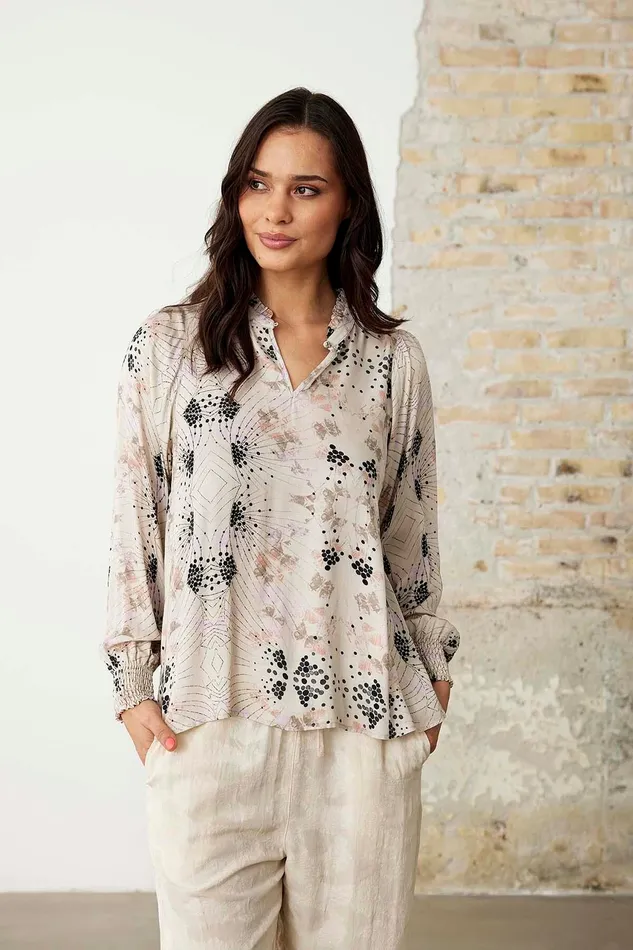 DARLING BLOUSE 16137 420 Coral 420 Women IN FRONT BLOUSES SHIRTS