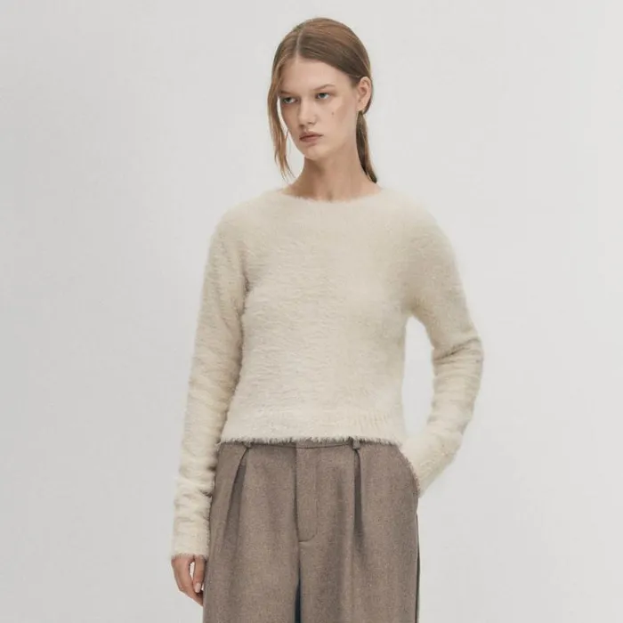 Deli Ecru Tricot Sweater Women ALOHAS Sweaters Cardigans