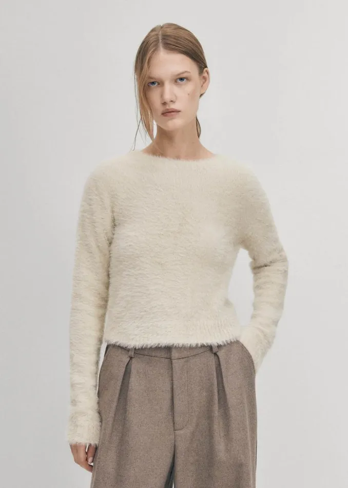 Deli Ecru Tricot Sweater Women ALOHAS Sweaters Cardigans