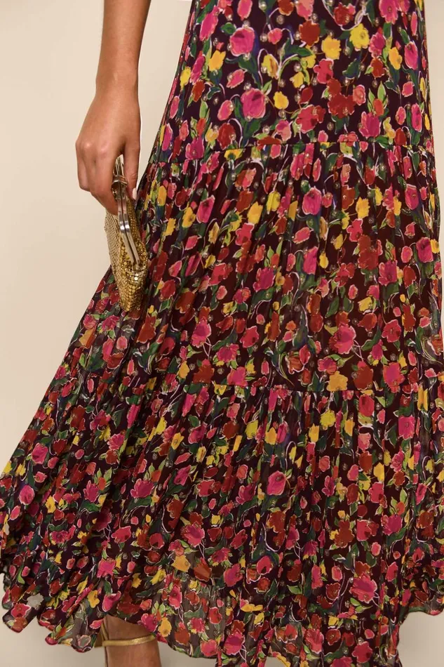 Delicia Fontainhas Floral Maroon Women RIXO Dresses Delicia Fontainhas Floral Maroon Women RIXO Dresses
