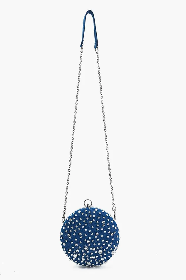 Denim Dazzle Beaded Clutch Denim Dazzle Beaded Clutch