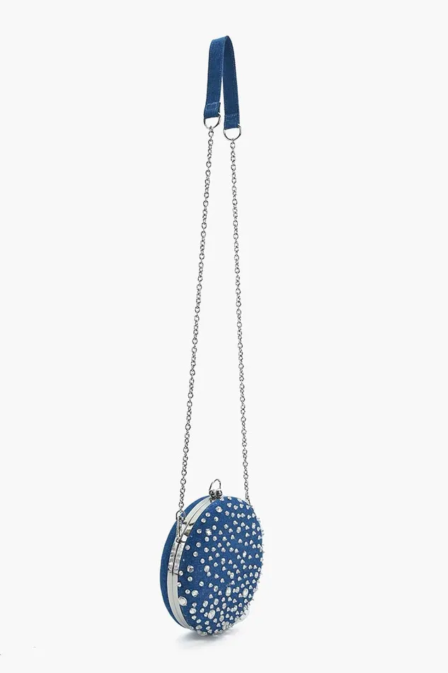 Denim Dazzle Beaded Clutch Denim Dazzle Beaded Clutch