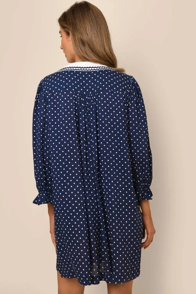 Doris Polka Dot Navy Women RIXO Dresses Doris Polka Dot Navy Women RIXO Dresses