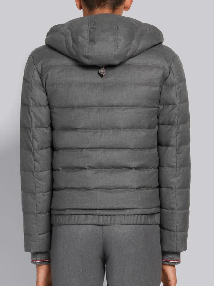 Down Filled Super 120s Twill Ski Jacket Medium Grey Men Thom Browne Outerwear