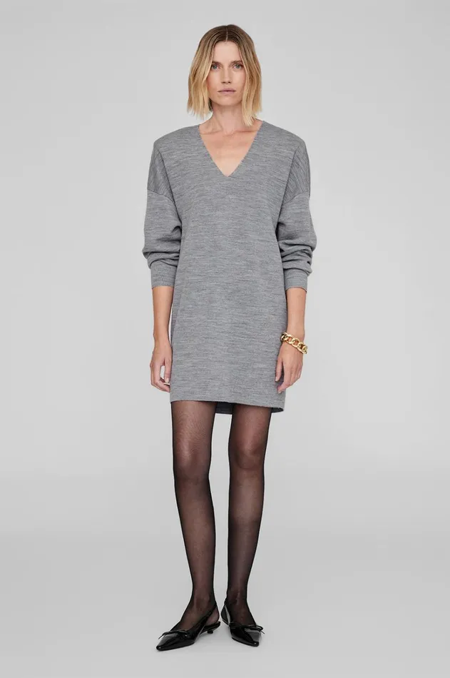 Dresses Skirts Women ANINE BING Essex Dress 8211 Grey Melange