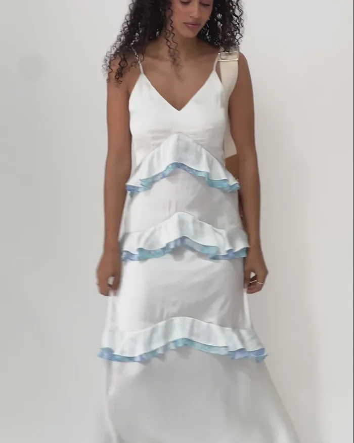 Dresses Women Belle and Bloom Lovely Day Ruffle Maxi Dress 8211 White