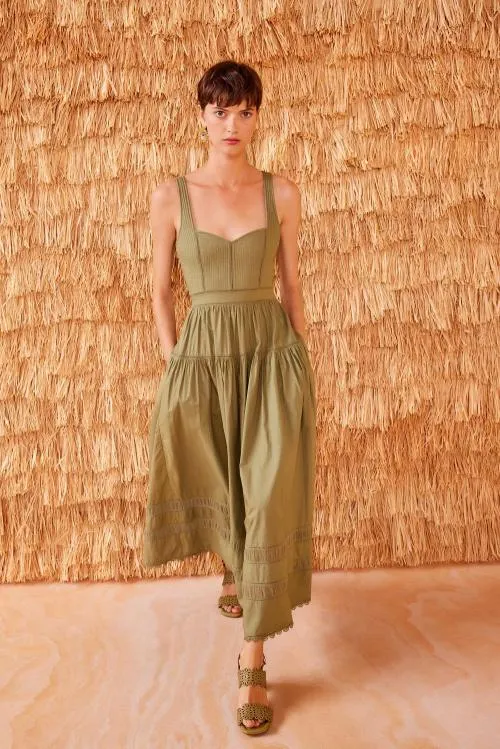 Dresses Women Ulla Johnson Isadora Dress Lichen Dresses Women Ulla Johnson Isadora Dress Lichen
