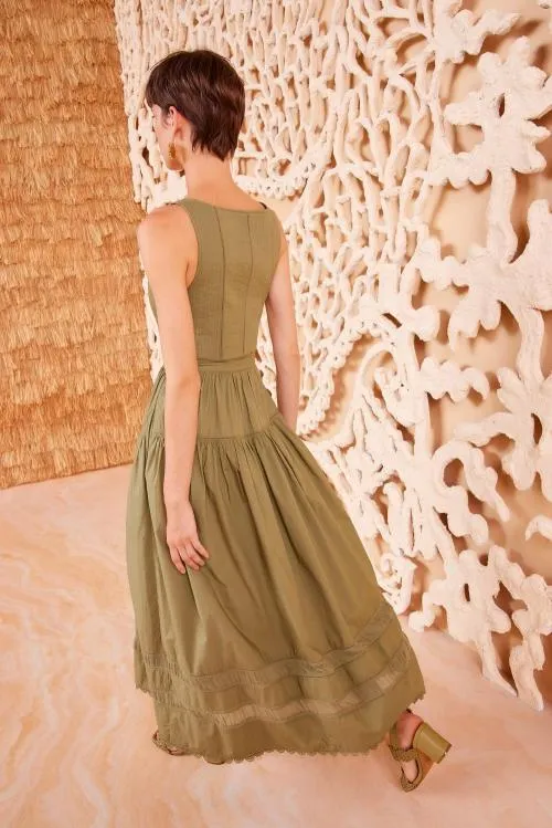 Dresses Women Ulla Johnson Isadora Dress Lichen Dresses Women Ulla Johnson Isadora Dress Lichen