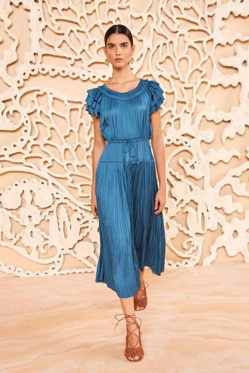 Dresses Women Ulla Johnson Kalesta Dress Neptune Dresses Women Ulla Johnson Kalesta Dress Neptune