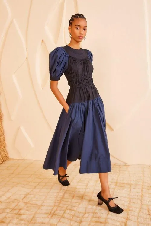 Dresses Women Ulla Johnson Marte Dress Twilight Colorblock