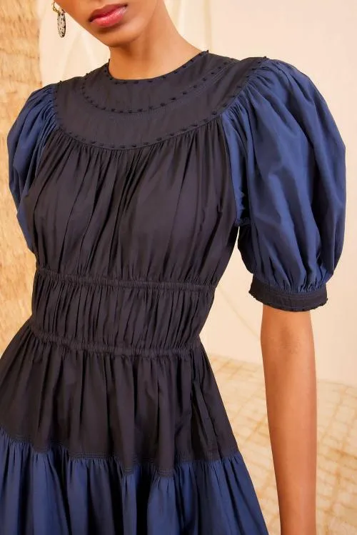 Dresses Women Ulla Johnson Marte Dress Twilight Colorblock Dresses Women Ulla Johnson Marte Dress Twilight Colorblock