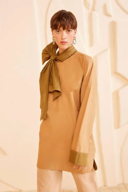 Dresses Women Ulla Johnson Michaela Dress Sahara Colorblock Dresses Women Ulla Johnson Michaela Dress Sahara Colorblock