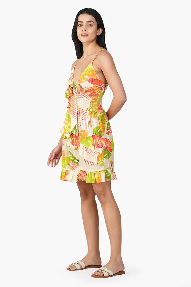 Dua Multi Tropics Printed Short Dress Dua Multi Tropics Printed Short Dress