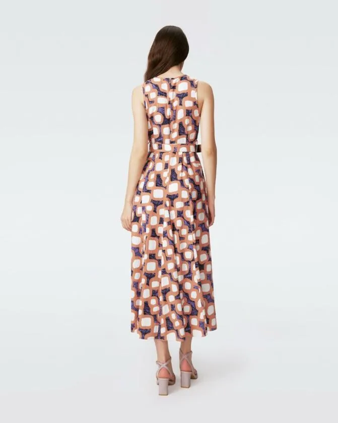 DVF Dresses Elliot Midi Dress Deco Geo 8211 Women