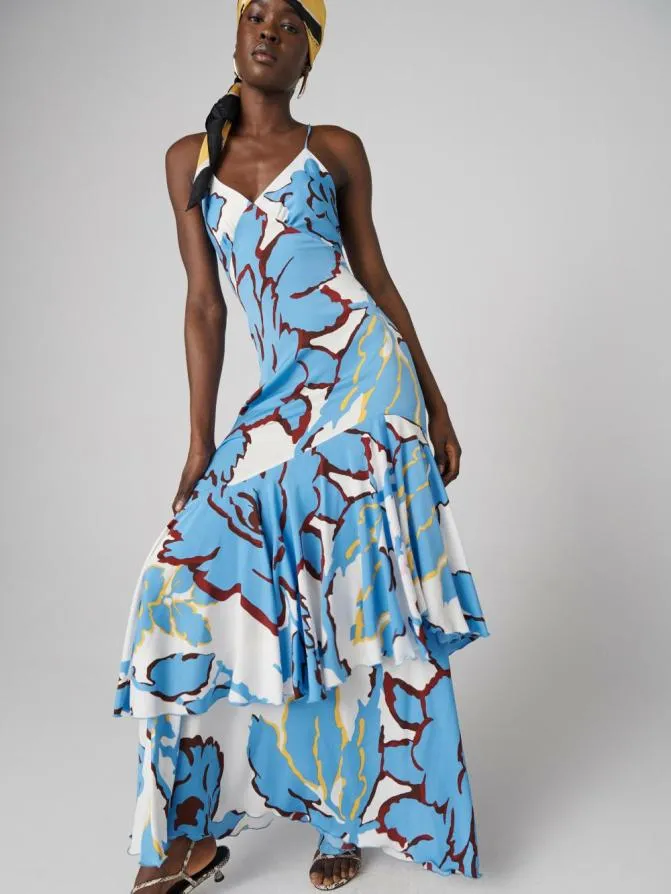 DVF Dresses Luisa Dress Giant Heritage Vine White 8211 Women