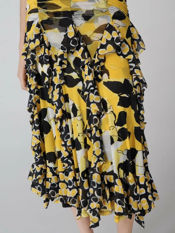 DVF Dresses Portia Dress Egon039s Floral Yellow 8211 Women