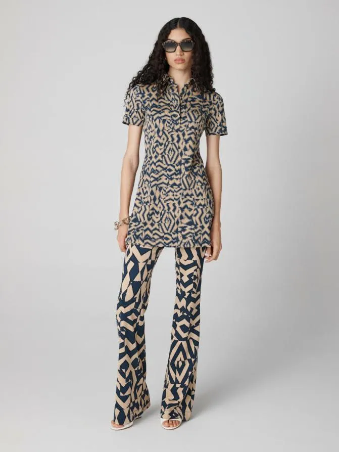 DVF Dresses Rachel Mini Dress Tiny Troy Maze Beige 8211 Women