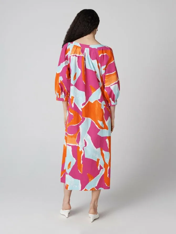 DVF Dresses Rhodes Cotton Dress Giant Island Camo Pink 8211 Women