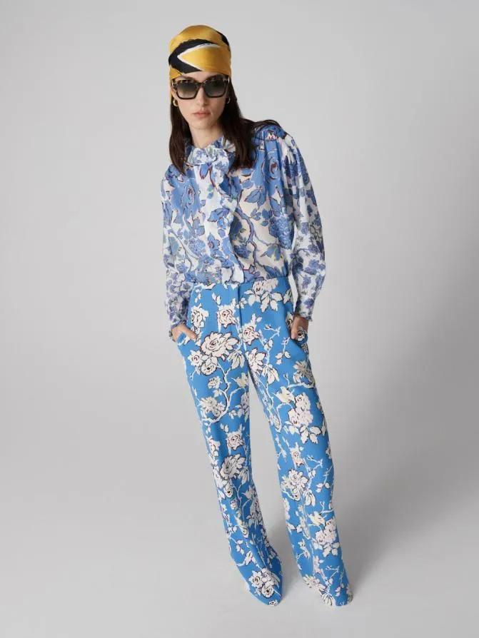 DVF Pants and Shorts Alexander Pants Heritage Vine Blue 8211 Women