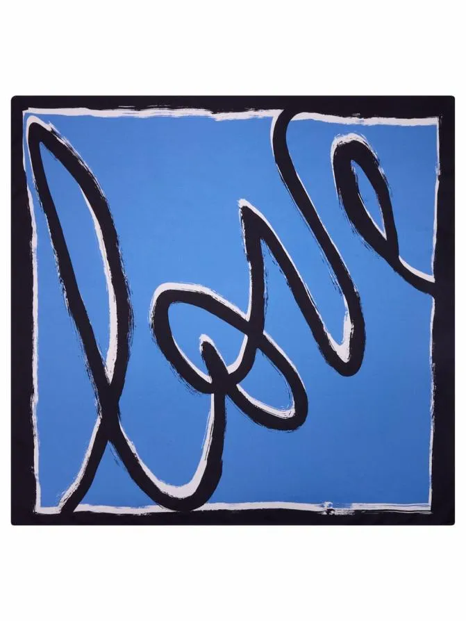 DVF Scarves and Hats Flag Scarf Love Scarf Blue 8211 Women