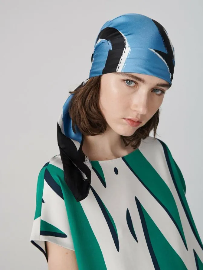 DVF Scarves and Hats Flag Scarf Love Scarf Blue 8211 Women