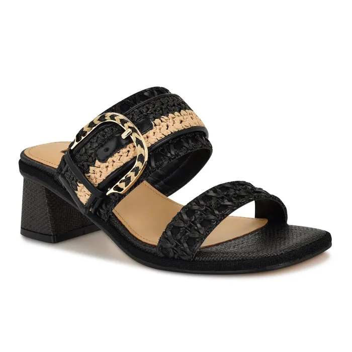Ebels Block Heel Slide Sandals Ebels Block Heel Slide Sandals