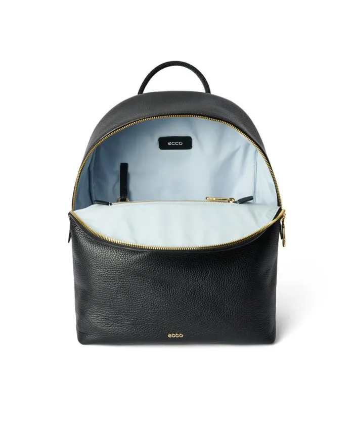 Ecco Backpacks Bags and Accessories ECCO Round Pack Pebbled Black Ecco Backpacks Bags and Accessories ECCO Round Pack Pebbled Black