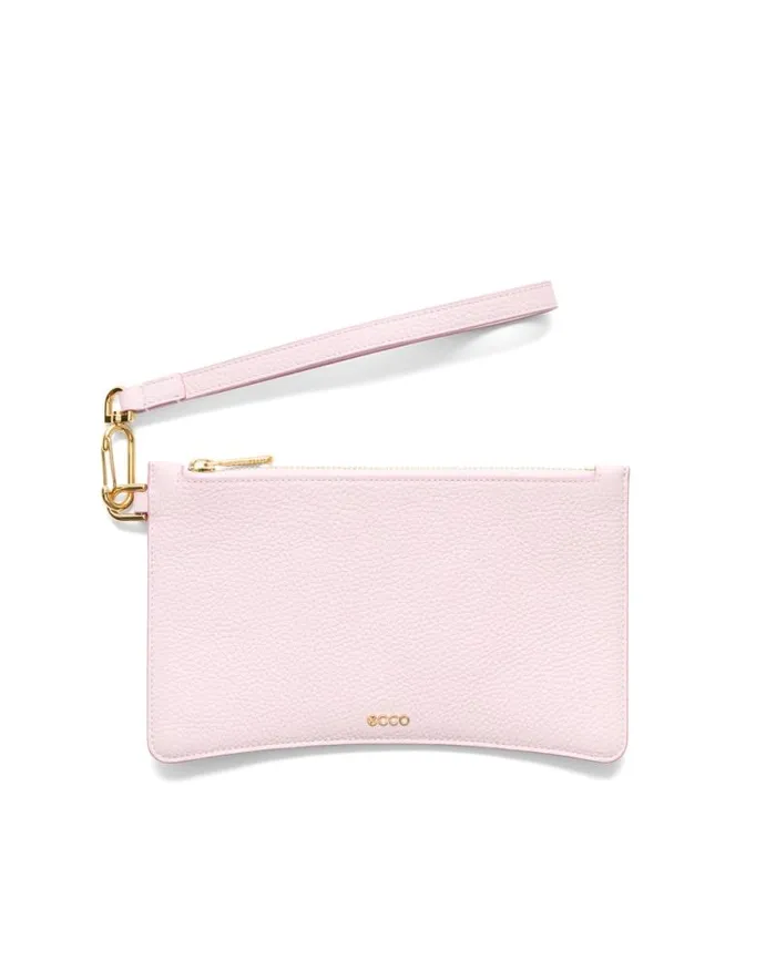 Ecco Small Leather Goods Bags and Accessories ECCO Wristlet Soft Pebbled Pink Ecco Small Leather Goods Bags and Accessories ECCO Wristlet Soft Pebbled Pink