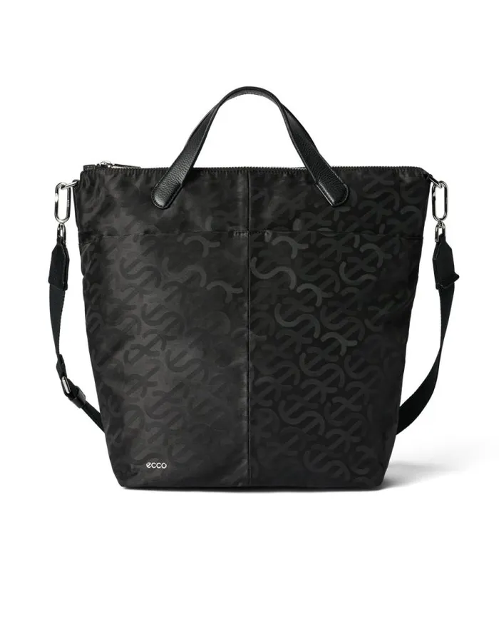 Ecco Totes and Handbags Bags and Accessories ECCO Tote Large Jacquard Wave Black Ecco Totes and Handbags Bags and Accessories ECCO Tote Large Jacquard Wave Black