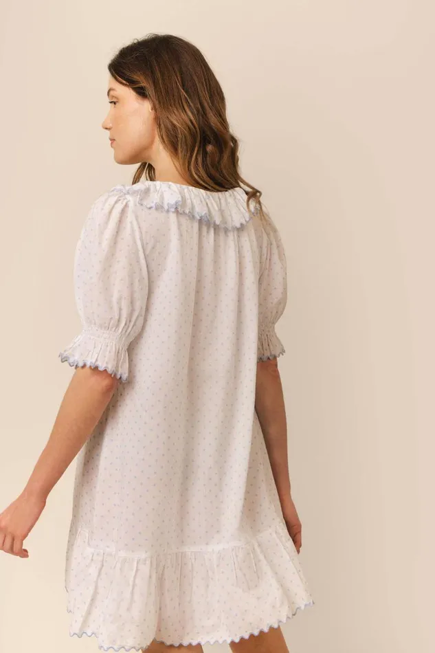 Elen Steel Blue Polka Dot Women RIXO Dresses Elen Steel Blue Polka Dot Women RIXO Dresses