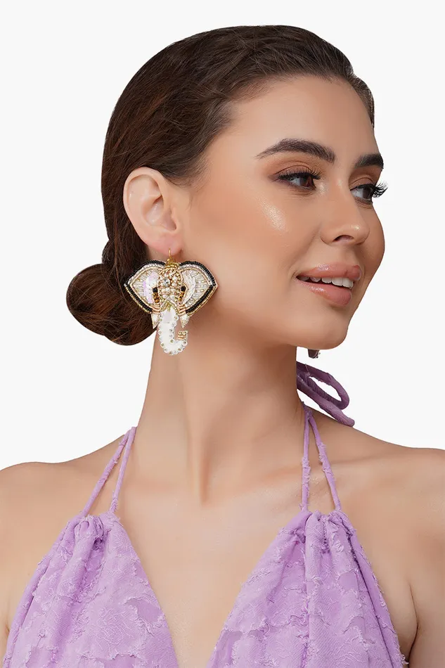Elephant Beaded Earrings Elephant Beaded Earrings