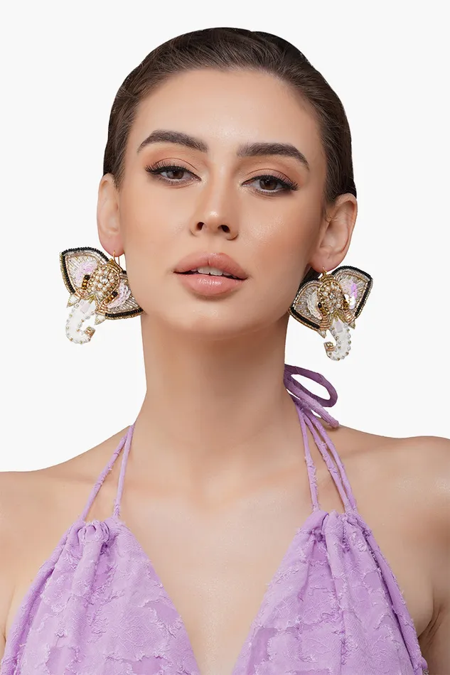 Elephant Beaded Earrings Elephant Beaded Earrings