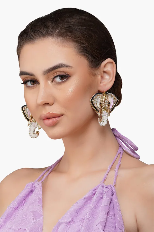 Elephant Beaded Earrings Elephant Beaded Earrings