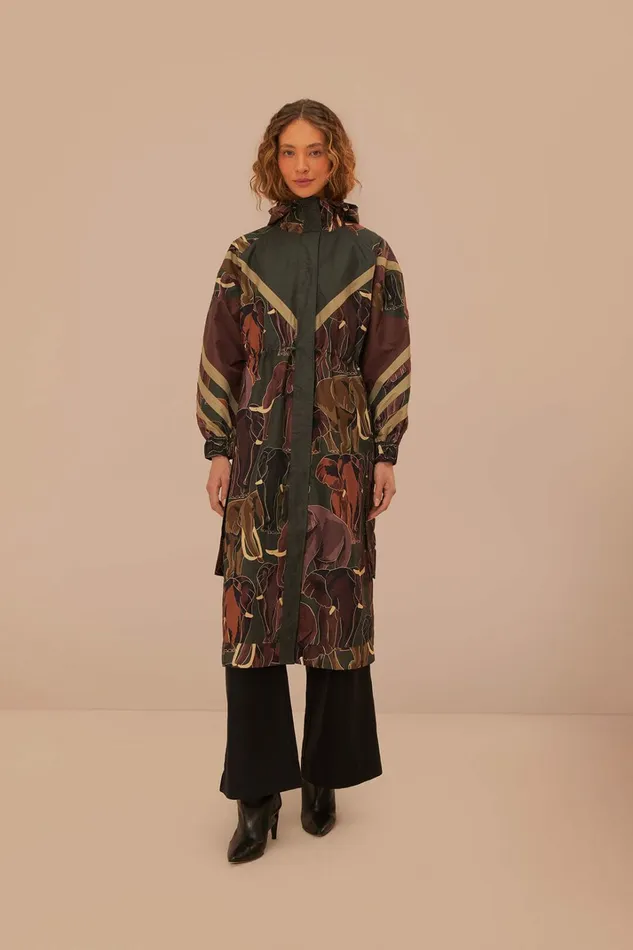 Elephants Maxi Raincoat Women FARM Rio Raincoats and Umbrellas