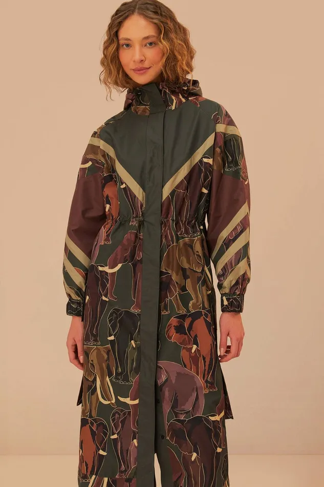 Elephants Maxi Raincoat Women FARM Rio Raincoats and Umbrellas Elephants Maxi Raincoat Women FARM Rio Raincoats and Umbrellas