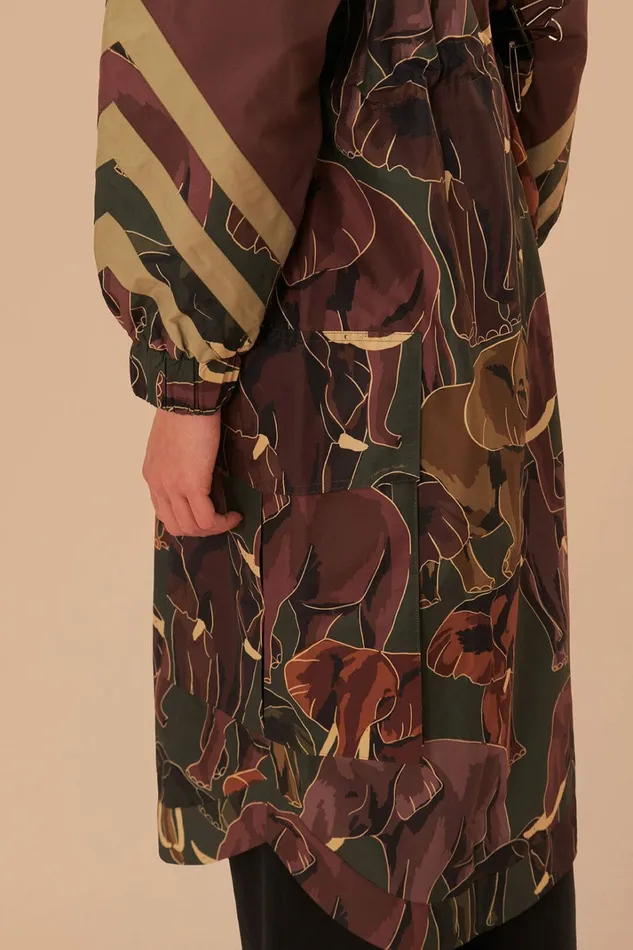 Elephants Maxi Raincoat Women FARM Rio Raincoats and Umbrellas Elephants Maxi Raincoat Women FARM Rio Raincoats and Umbrellas