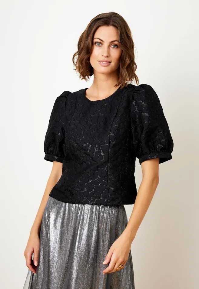 ELIANA BLOUSE 15406 999 Black 999 Women IN FRONT BLOUSES SHIRTS