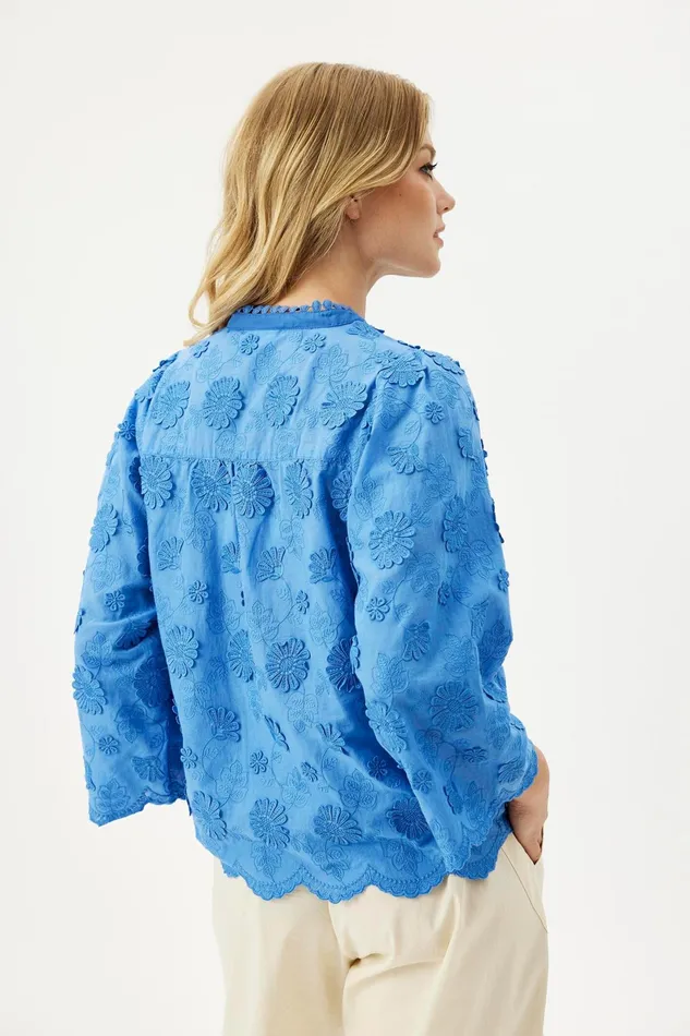 ELLIE BLOUSE 16320 501 Blue 501 Women IN FRONT BLOUSES SHIRTS