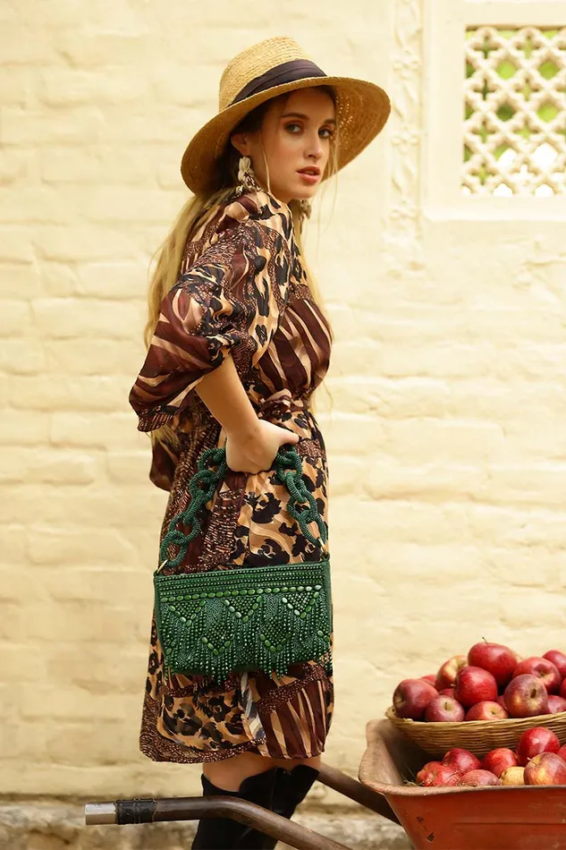 Emerald Eden Beaded Shoulder Bag Emerald Eden Beaded Shoulder Bag